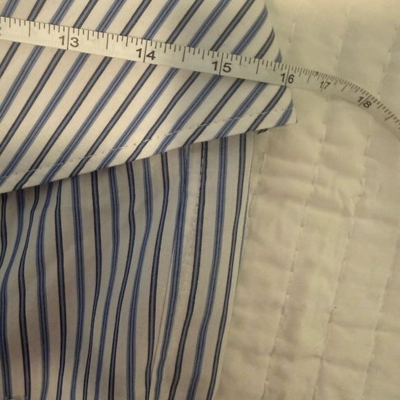 Zara Blue White Striped Skirt XS NWT Foldover Waist - Picture 3 of 6